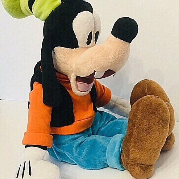 Disney Store Goofy Plush Stuffed Toy Classic Outfit Character Doll Hat 18” - Picture 8 of 16